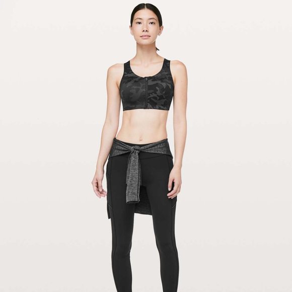 Lululemon Enlite Bra Zip Front High Support 32E and 34DD Camo - Picture 1 of 11